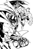 coloriage batman vole avec superman